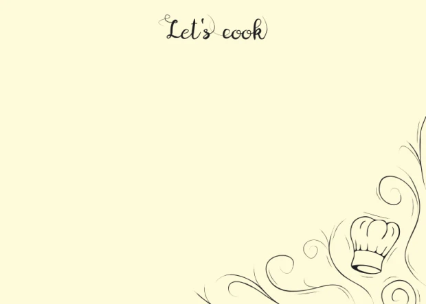 Dry-erase board for the kitchen Lets Cook 536 - Graphic design with text and elements on a light background.