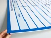 Lean 109 dry-erase problem-solving board - Graphic design with a simple grid, blue borders, and headers.