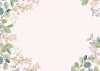 Dry-erase board branches 570 - Graphic design featuring delicate branches with pink and green leaves.