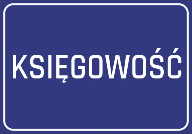 Accounting sticker - Graphic design. Blue background with white text "ACCOUNTING" in large rectangular font.