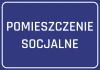 Social Room Sticker - Graphic Design. Blue background with white text SOCIAL ROOM.