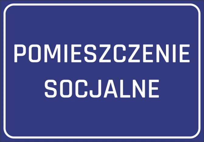 Social Room Sticker - Graphic Design. Blue background with white text SOCIAL ROOM.