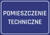 Technical Room Sticker - Graphic design. Blue background with white text "TECHNICAL ROOM".