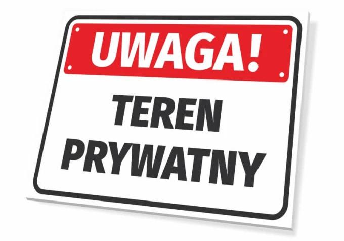 Private property sign in industrial style, perfect for fencing or office wall decor.