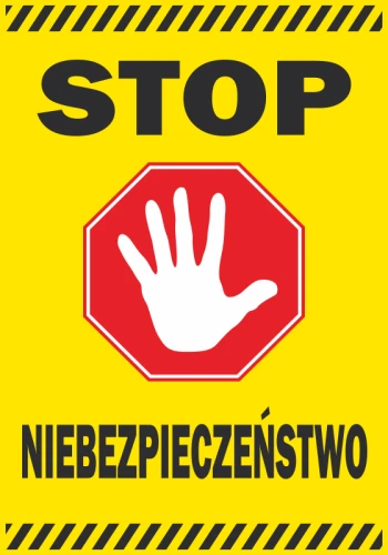 Information Sticker Stop, Danger