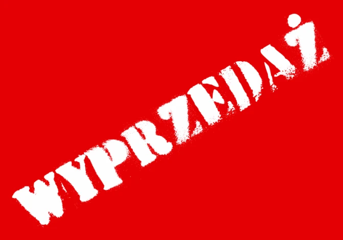 Sale Sticker - Graphic design. White text "SALE" in large letters on a red background.