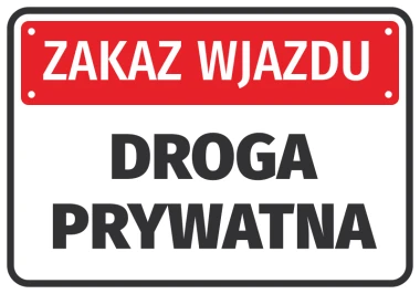 No Entry Private Road Sticker - Graphic Design. Red background with white text in large letters.