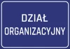 Organizational department sticker - Graphic design. Simple rectangle with a navy background and white text.