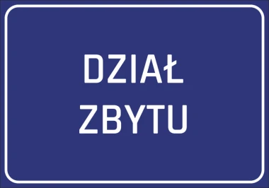 Sales Department Sticker - Graphic design. Simple rectangular shape with large white text on a dark blue background.