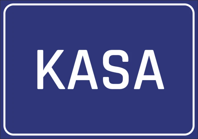 Cash Sticker - Graphic design. Blue background with bold white text reading CASH in large, simple letters.