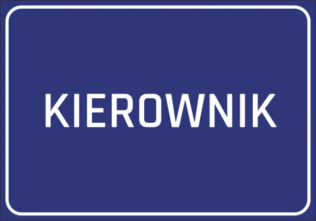 Manager Sticker - Graphic design. Simple rectangular shape with white text on a dark blue background.