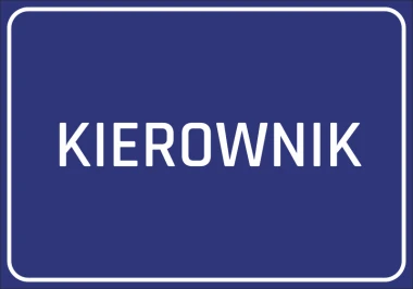 Manager Sticker - Graphic design. Simple rectangular shape with white text on a dark blue background.