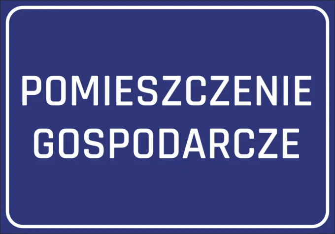 Utility Room Sticker - Graphic Design. Blue background with white text "UTILITY ROOM".