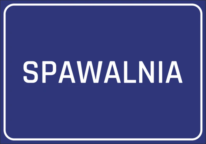 Welding sticker - Graphic design. Simple rectangular shape with white text on a blue background.