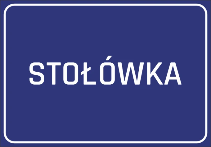 Canteen Sticker - Graphic design. Blue background with large white text reading CANTEEN.