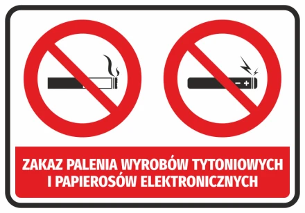 Information Sticker Smoking And Electronic Cigarettes Are Forbidden N137
