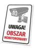Surveillance Area Sign - Graphic design featuring a monitoring camera and text in two colors: black and yellow.