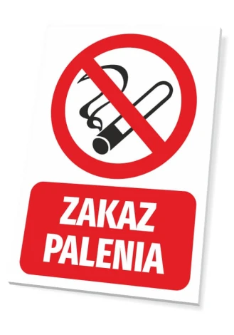 No Smoking - Wall Sign - Graphic Design. Red circle with a crossed-out cigarette and "NO SMOKING" text on white.