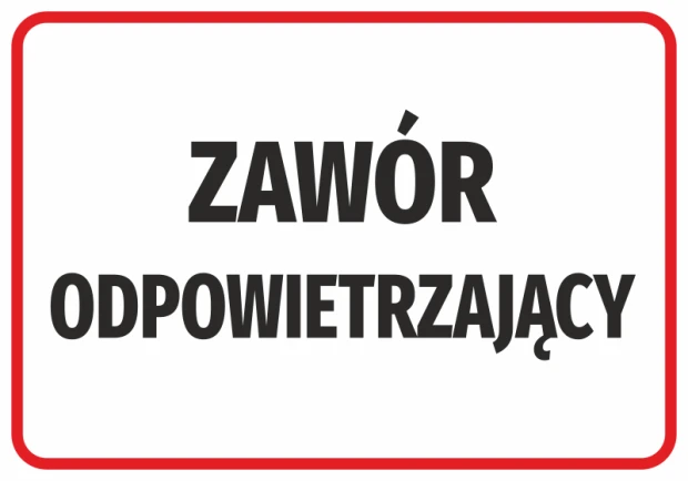 Air Vent Sticker - Graphic Design. Large black text on a white background in a rectangular frame.