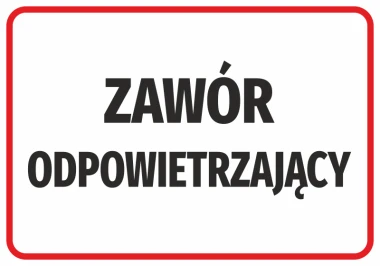 Air Vent Sticker - Graphic Design. Large black text on a white background in a rectangular frame.