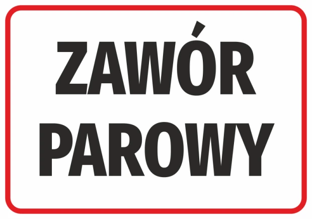 Steam Valve Sticker - Graphic design with large black letters on a white background in a rectangular frame.
