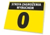 Explosion hazard sign T258 - Graphic design. Yellow background with black text "EXPLOSION HAZARD AREA" and large symbol.