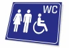 Stylish WC sign T236 in a modern design, perfect for any public space, available in color.