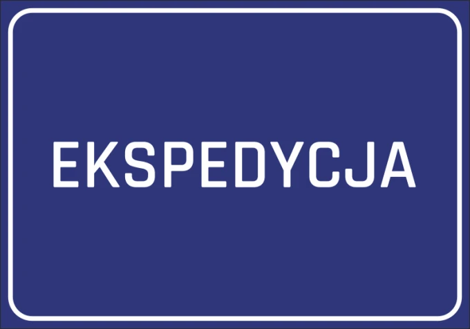 Expedition Sticker - Graphic design. Blue background with white text EXPEDITION.