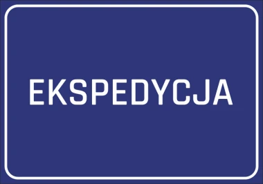 Expedition Sticker - Graphic design. Blue background with white text EXPEDITION.