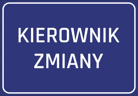 Information Sticker Shift Supervisor