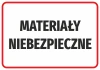 Hazardous Materials Sticker - Graphic design. Simple rectangle with a white background and large black text.