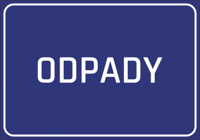 Waste Sticker N294 - Graphic design. Blue background with large white text reading WASTE in a rectangular font.