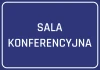 Conference Room Sticker - Graphic Design. Simple blue rectangle with white text.