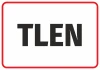 Oxygen sticker - Black "TLEN" text on a white background, surrounded by a red border.