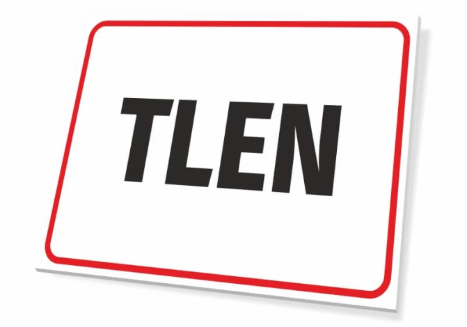 Oxygen sign - Simple rectangle with a white background and large black letters OXYGEN in a red frame.