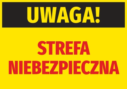 Information Sticker Warning Dangerous Area