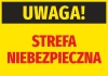 Warning Sticker - Hazard Zone. Black "WARNING!" text on yellow background, with red "ZONE" text below.