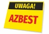 Warning Asbestos Sign - Rectangular sign with black text on a yellow background in large letters.