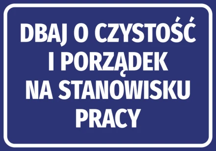 Information Sticker Keep The Workplace Clean And Tidy