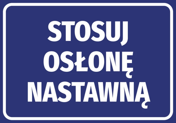 Sticker Use adjustable cover - Graphic design. Blue background with large white text.