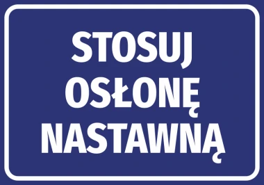 Sticker Use adjustable cover - Graphic design. Blue background with large white text.