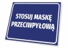 Use dust mask sign - Graphic design. Simple rectangular sign with white text on a blue background.