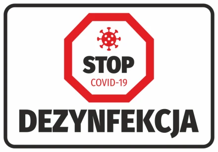 Information Sticker Stop Disinfection N427