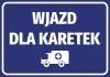 Ambulance Entrance Sticker N459 - Graphic design. Blue background with white text and ambulance symbol.