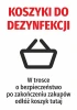 Disinfection Basket Sticker - Graphic design with red text above a basket icon on a white background.