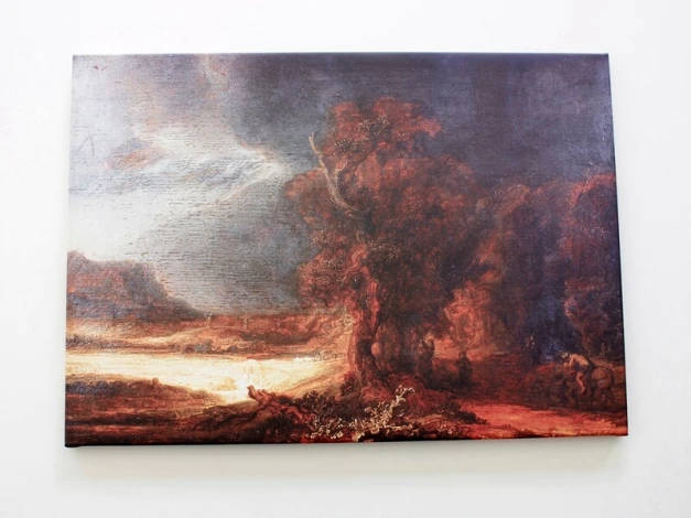 Individual reproduction of Rembrandt\'s The Good Samaritan, 65.5x46.2 cm - Graphic design print.