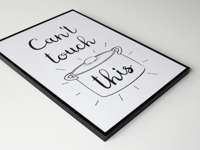 Poster Can\'t Touch This 235 - Graphic design featuring a pot with a lid and handwritten style text.