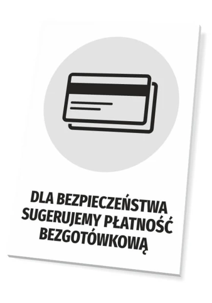 Sign For safety, we recommend cashless payment - Graphic design. The image shows a payment card.