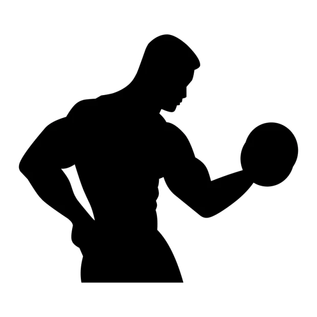 Bodybuilder painting template 2532 - Graphic design featuring a bodybuilder in a dynamic pose with clear outlines.