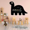Chalkboard magnetic board for kids featuring a dinosaur design, perfect for bright children\'s room decor.